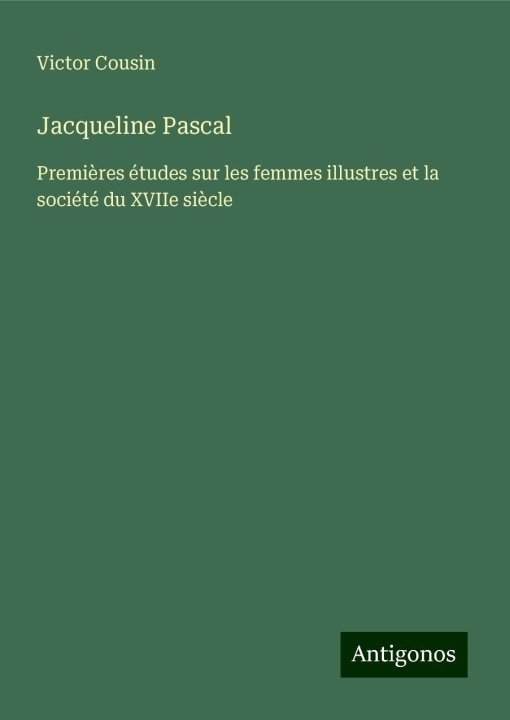 Knjiga Jacqueline Pascal 