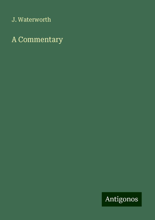 Knjiga A Commentary 