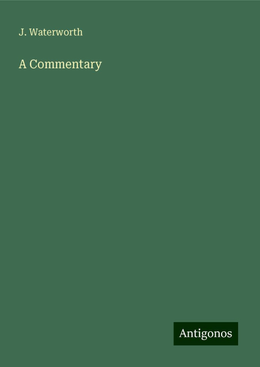 Knjiga A Commentary 