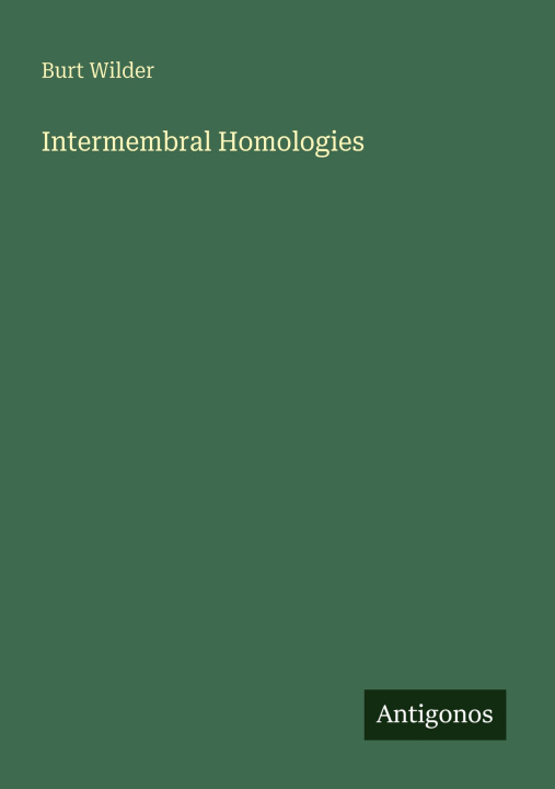 Knjiga Intermembral Homologies 