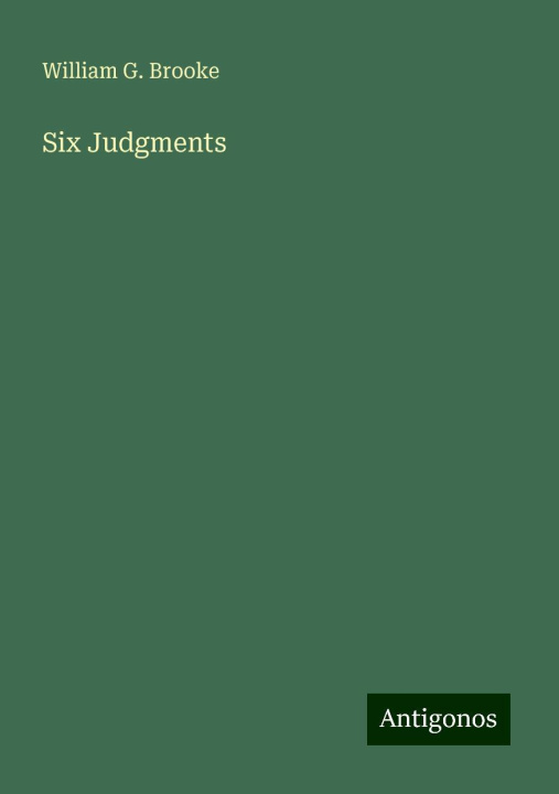 Knjiga Six Judgments 