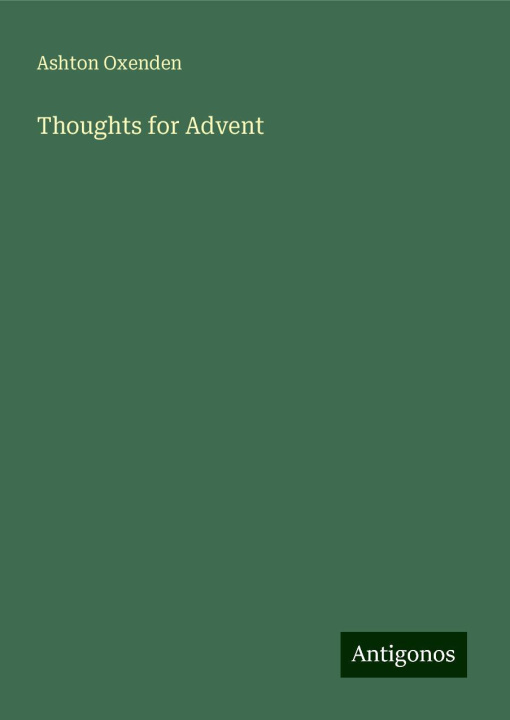 Knjiga Thoughts for Advent 