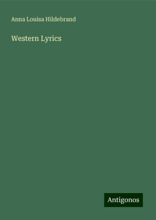 Knjiga Western Lyrics 