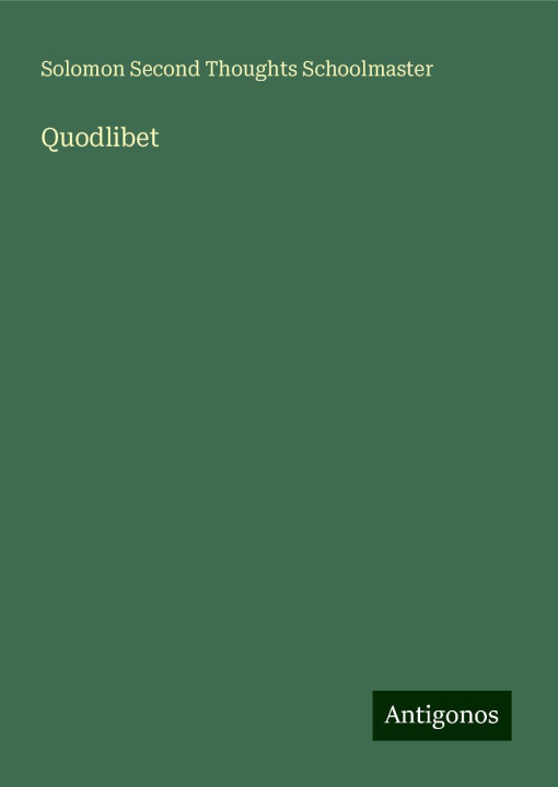 Knjiga Quodlibet 