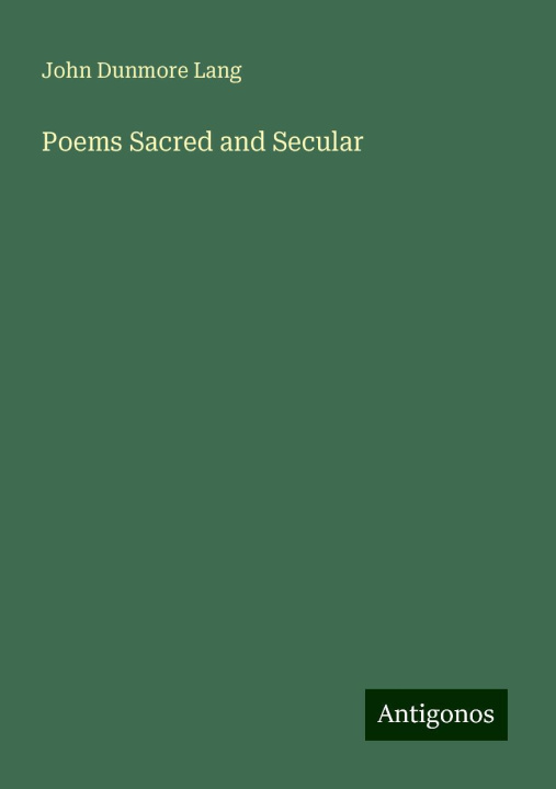 Книга Poems Sacred and Secular 