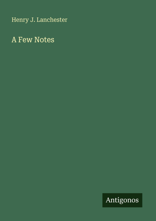 Knjiga A Few Notes 