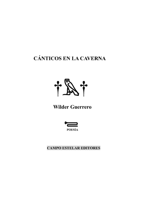 Knjiga Cánticos en la caverna Wilder Guerrero