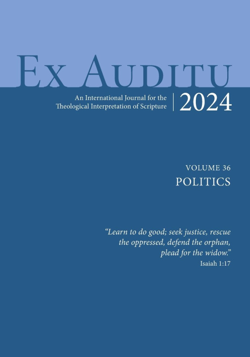 Книга Ex Auditu - Volume 36 J Nathan Clayton
