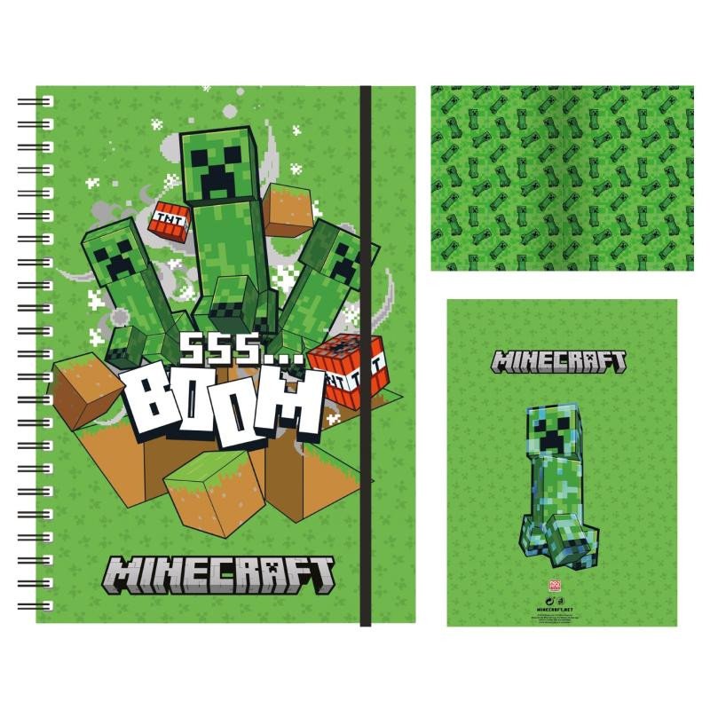 Knjiga Minecraft A5 blok kroužkový 