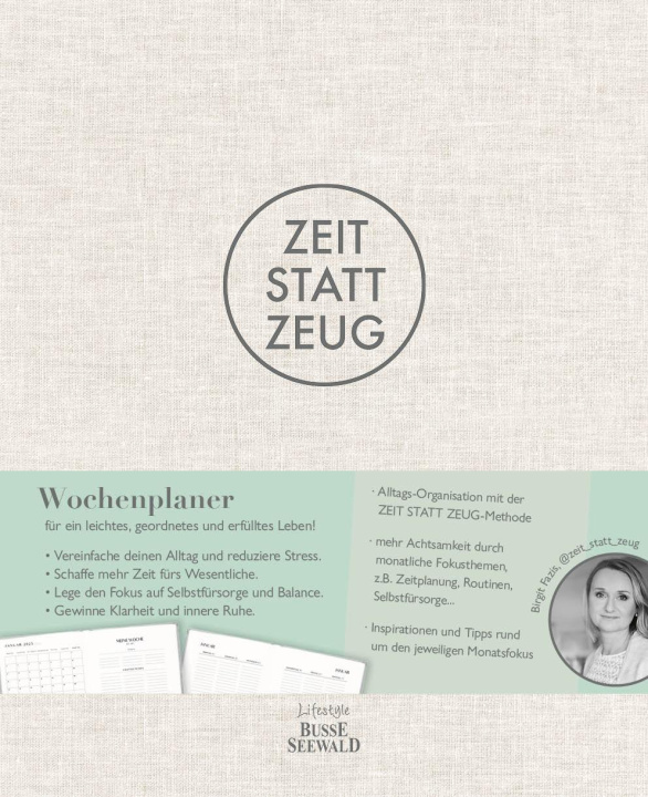 Boek Zeit statt Zeug: Wochenplaner Birgit Fazis