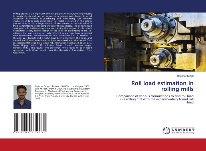 Книга Roll load estimation in rolling mills Rajinder Singh