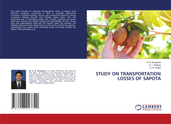 Buch STUDY ON TRANSPORTATION LOSSES OF SAPOTA A. N. Kunapara