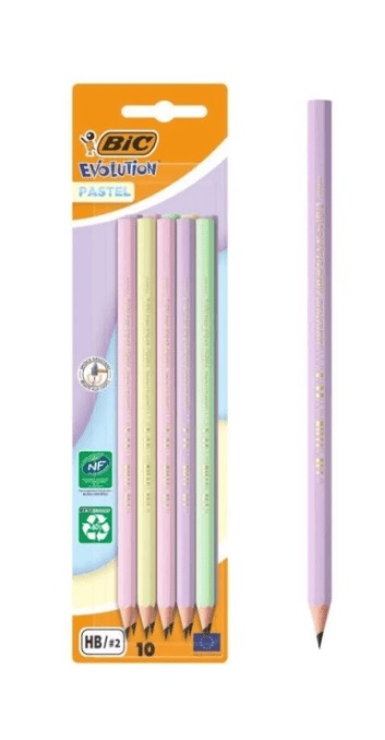 Buch Ołówek BIC Evolution Pastel bez gumki blister 10 szt. 