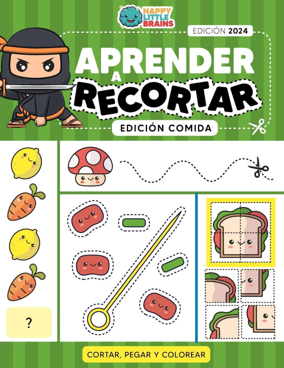 Boek Aprender a Recortar Edición Comida Happy Little Brains