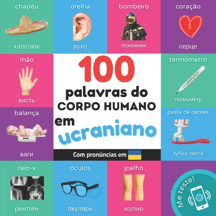 Knjiga 100 palavras do corpo humano em ucraniano YukiSmart