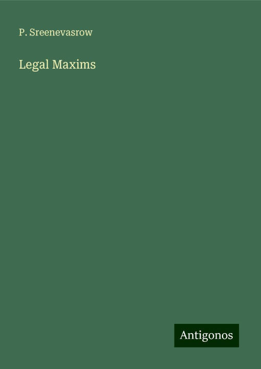 Knjiga Legal Maxims 