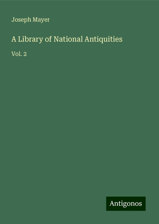Buch A Library of National Antiquities 