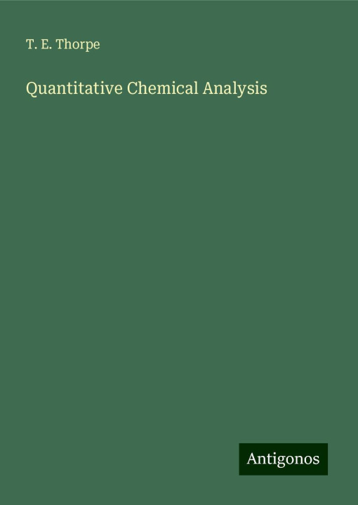 Knjiga Quantitative Chemical Analysis 