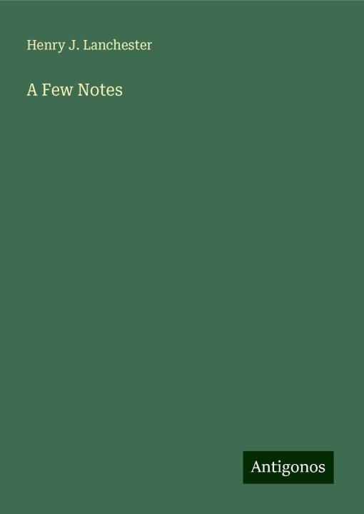 Knjiga A Few Notes 
