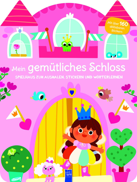 Buch Mein gemütliches Schloss - Spielhaus zum Ausmalen, Stickern und Wörter lerner 