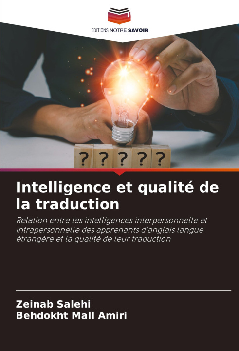 Buch Intelligence et qualité de la traduction Zeinab Salehi