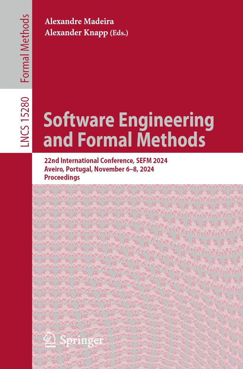 Book Software Engineering and Formal Methods Alexandre Madeira