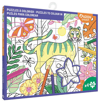 Knjiga Ma pochette d'artiste - 4 puzzles à colorier 