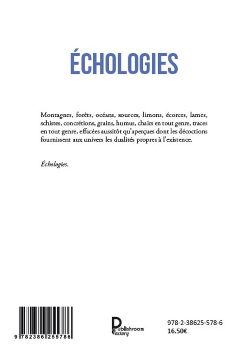 Knjiga Échologies Julien KOHLMANN