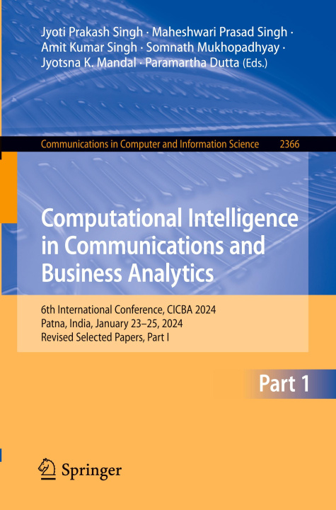 Boek Computational Intelligence in Communications and Business Analytics Jyoti Prakash Singh