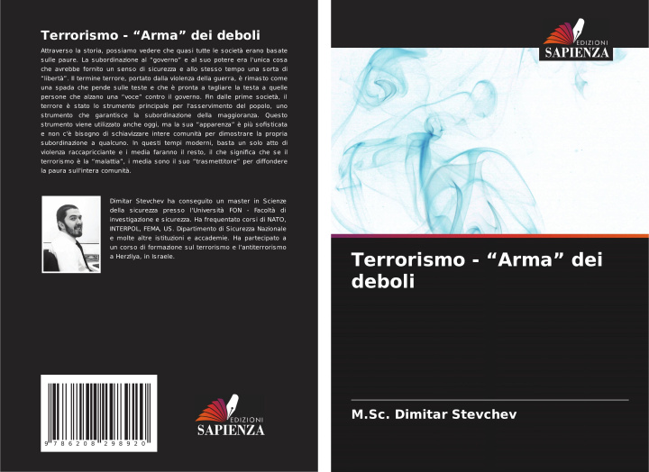 Książka Terrorismo - "Arma" dei deboli M.Sc. Dimitar Stevchev
