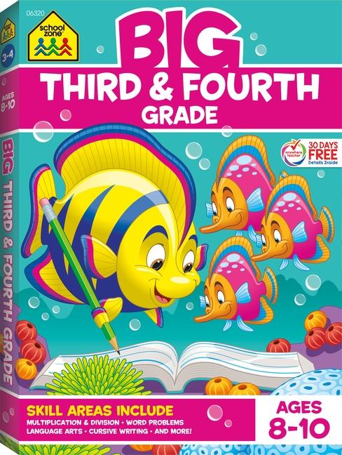 Книга School Zone Big Third & Fourth Grade Workbook 