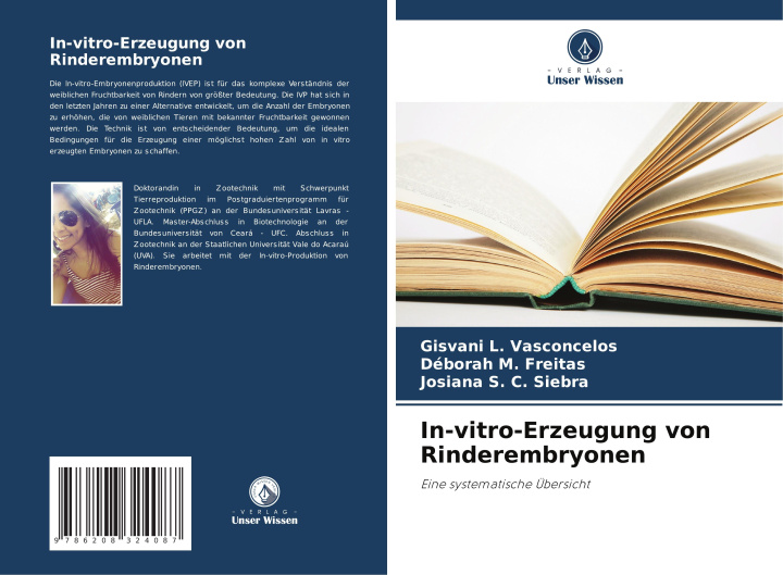 Knjiga In-vitro-Erzeugung von Rinderembryonen Gisvani L. Vasconcelos