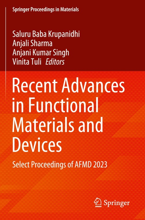 Книга Recent Advances in Functional Materials and Devices Saluru Baba Krupanidhi