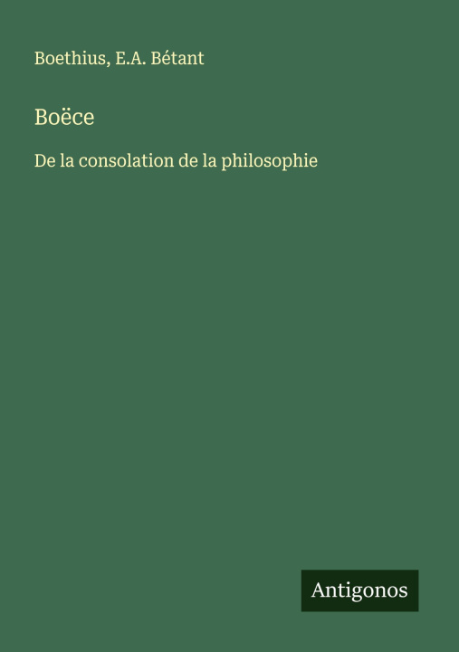 Knjiga Boëce E. A. Bétant