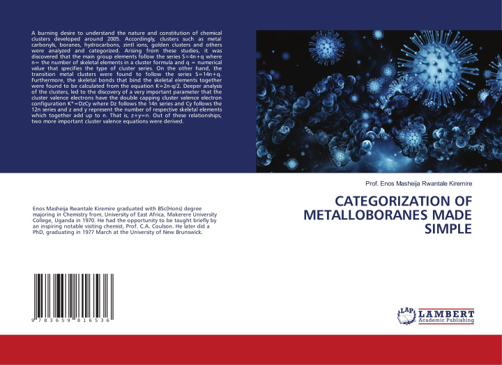 Knjiga CATEGORIZATION OF METALLOBORANES MADE SIMPLE Prof. Enos Masheija Rwantale Kiremire