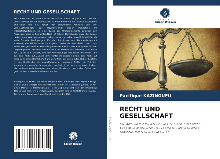 Knjiga RECHT UND GESELLSCHAFT Pacifique KAZINGUFU