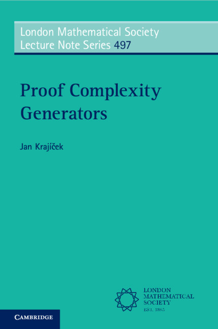 Knjiga Proof Complexity Generators Jan Krajíček