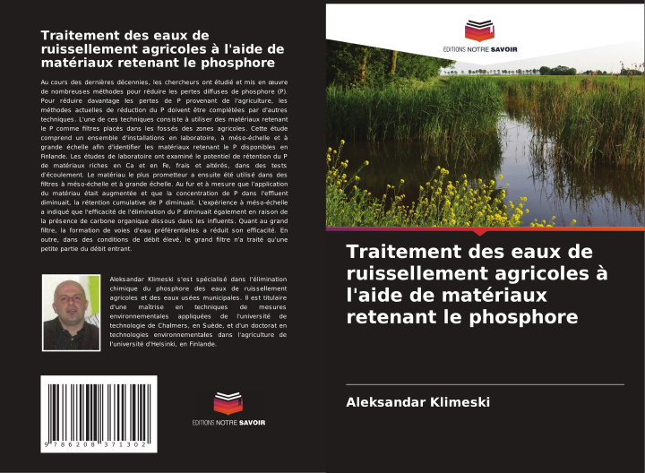 Boek Traitement des eaux de ruissellement agricoles ? l'aide de matériaux retenant le phosphore Aleksandar Klimeski