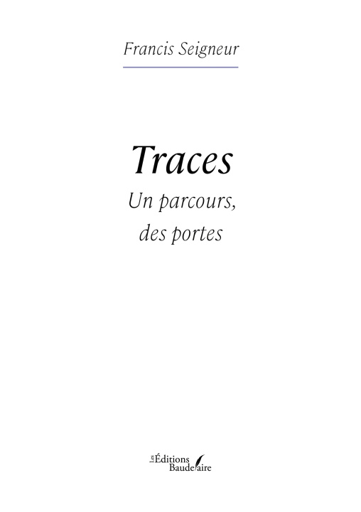 Knjiga Traces Francis SEIGNEUR