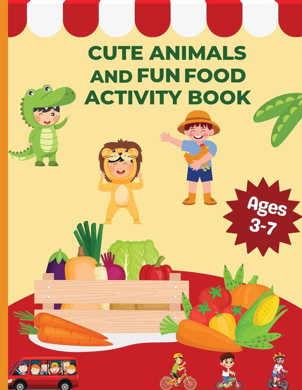 Libro Cute Animals and Fun Food Activity Book Victoria Wintersberger