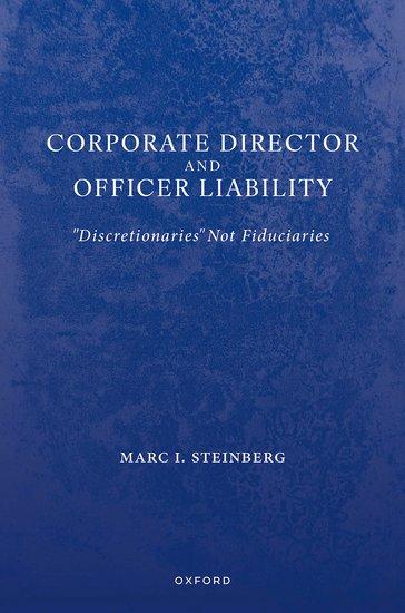 Knjiga Corporate Director and Officer Liability Steinberg