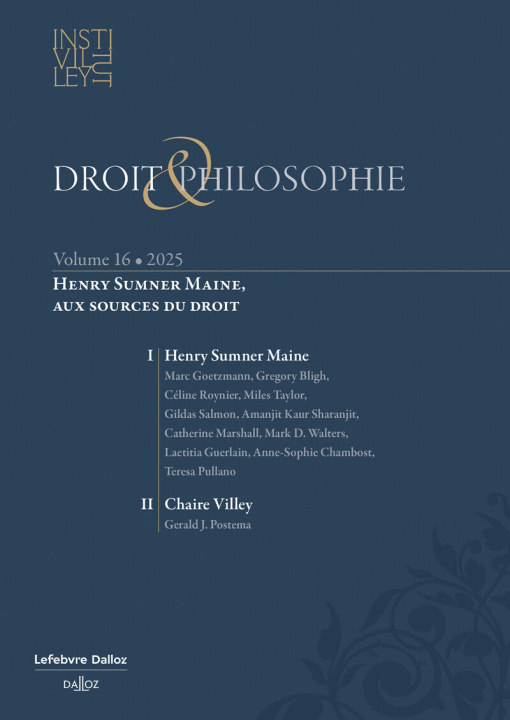 Buch Droit & Philosophie - vol. XVI Institut Michel Villey