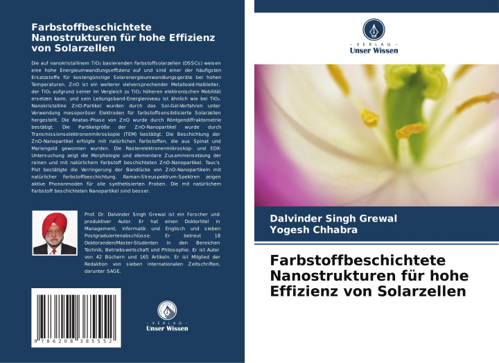 Libro Farbstoffbeschichtete Nanostrukturen für hohe Effizienz von Solarzellen Dalvinder Singh Grewal
