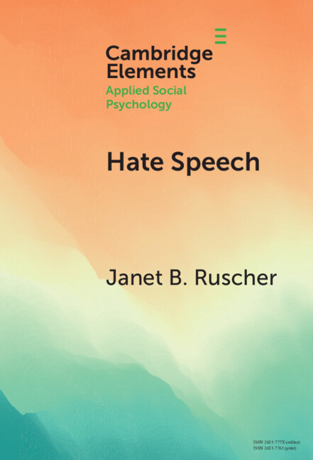 Knjiga Hate Speech Janet B. Ruscher