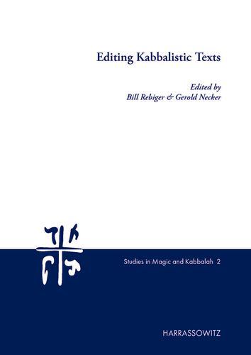 Knjiga Editing Kabbalistic Texts 
