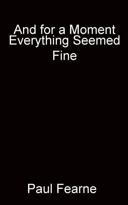 Kniha And for a Moment Everything Seemed Fine Paul Fearne