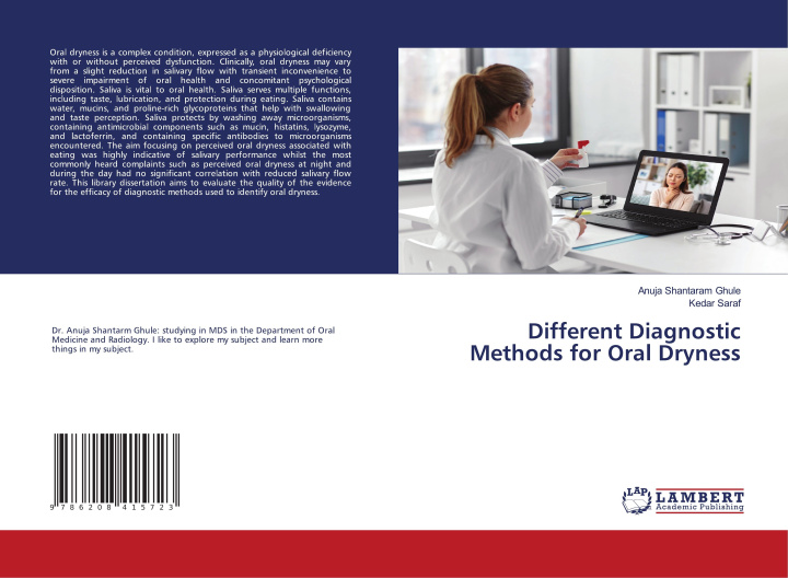 Knjiga Different Diagnostic Methods for Oral Dryness Kedar Saraf