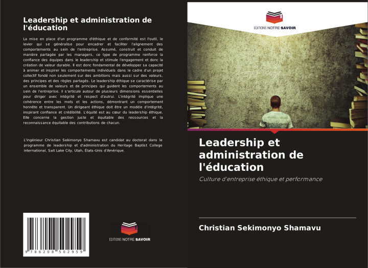 Book Leadership et administration de l'éducation Christian SEKIMONYO SHAMAVU