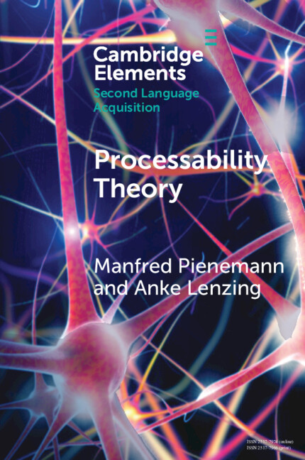 Livre Processability Theory Manfred Pienemann