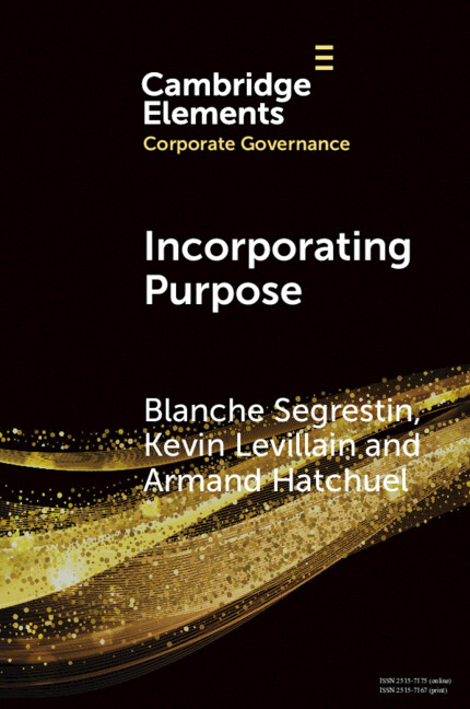 Knjiga Incorporating Purpose Blanche Segrestin